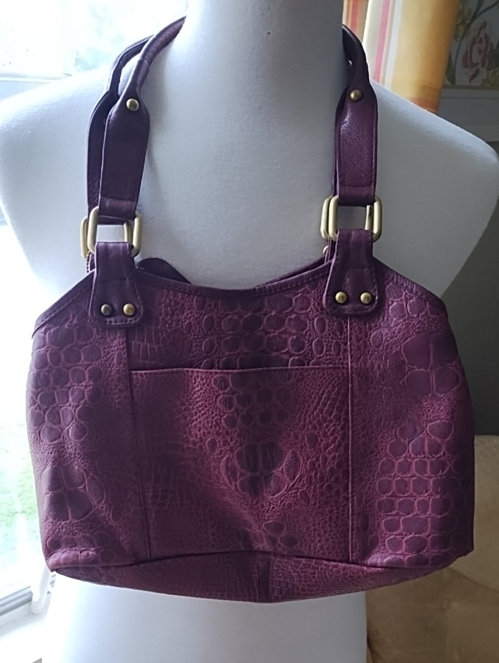 Red Leather Shoulder Bag - Picture 2 of 8